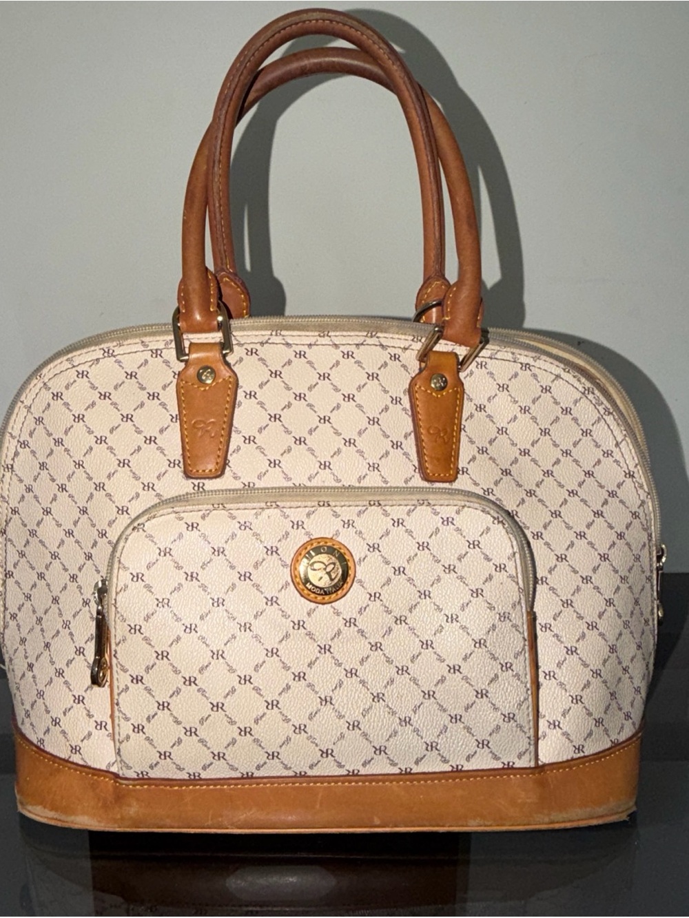 Rioni Signature Natural Dome Handle Bag